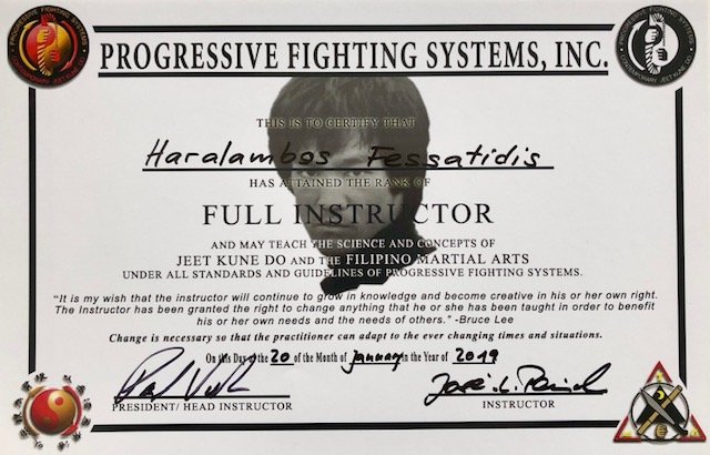 Progressive Fighting System Zertifikat